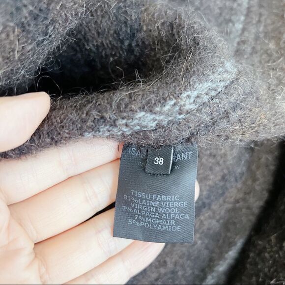 ISABEL MARANT Idoa wool mohair blend blank Kaftan Vest - Picture 6 of 12